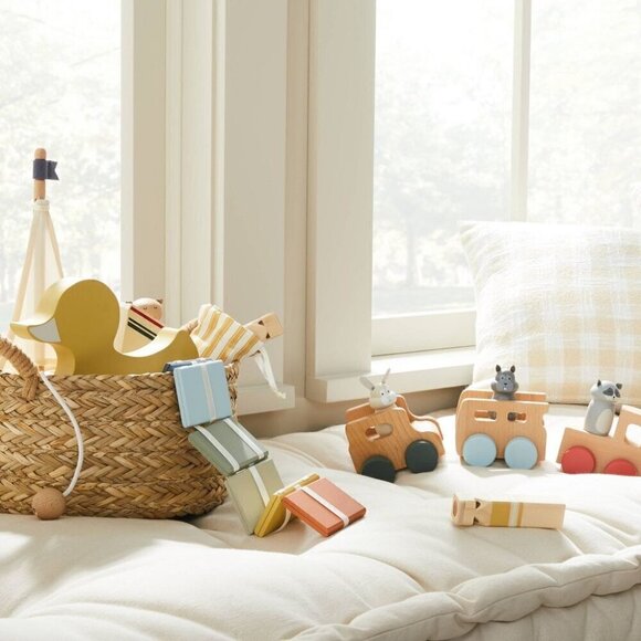 Hearth & Hand Magnolia Train Whistle Toy Wooden 3pc‎ Yellow White - Target 2022 - Picture 4 of 8